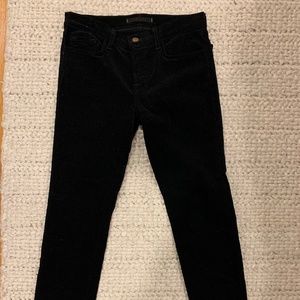 J Brand black skinny corduroy pants